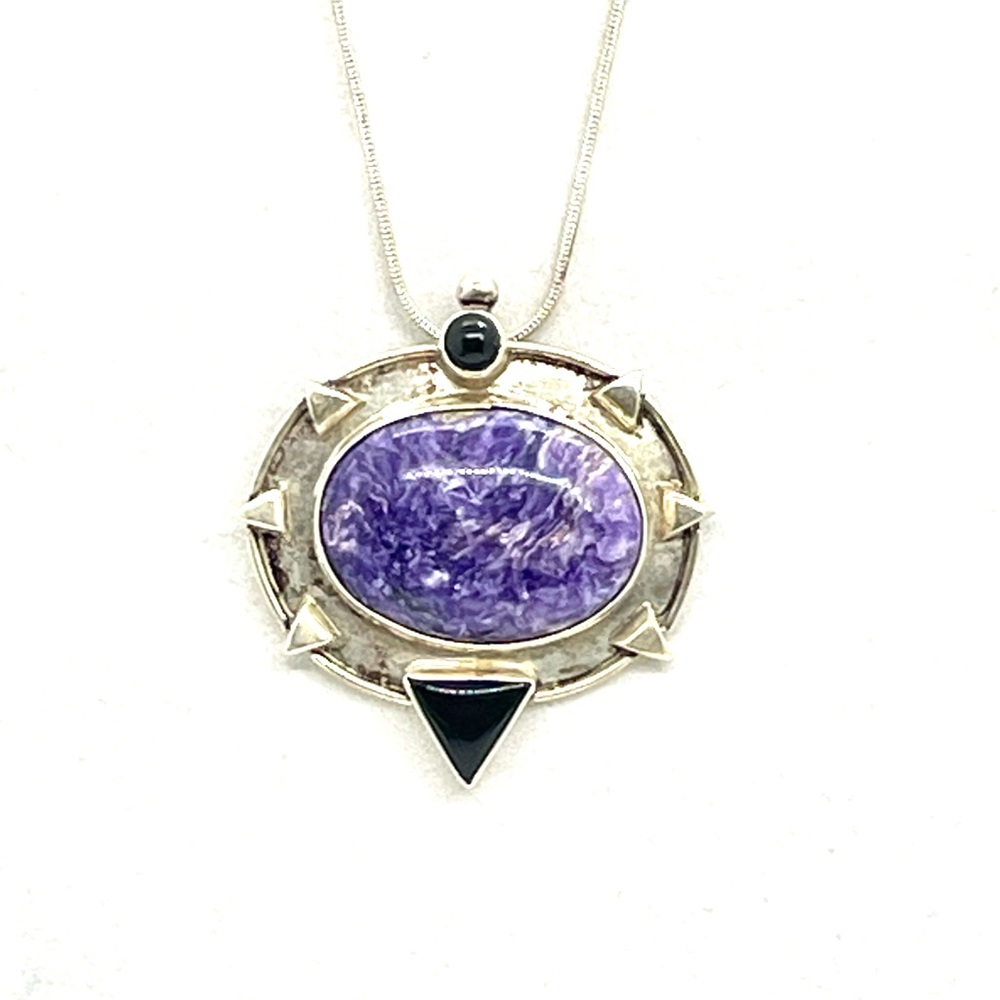Sterling Elysium Charoite Necklace